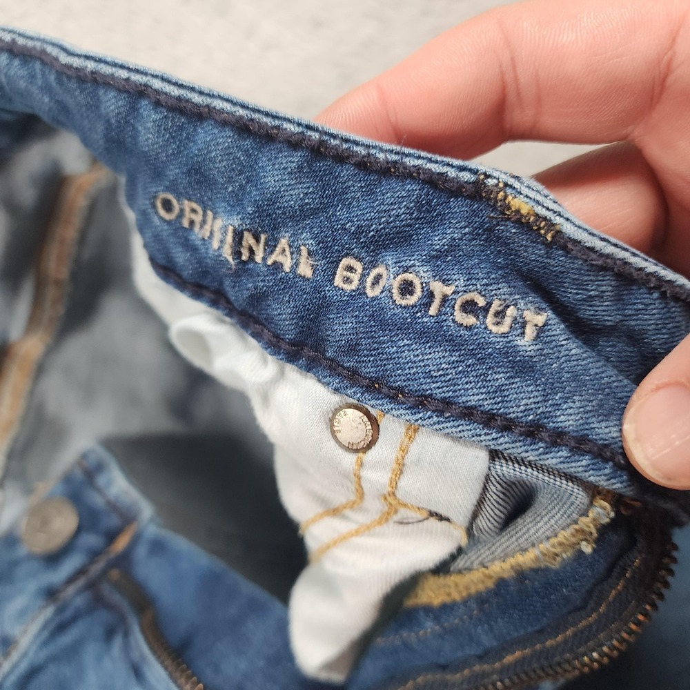 American Eagle Pants Mens 32x32 (Fits 30x30) Blue Original Bootcut Denim Stretch - Picture 7 of 13